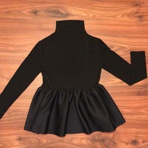 Turtle neck ruffle top